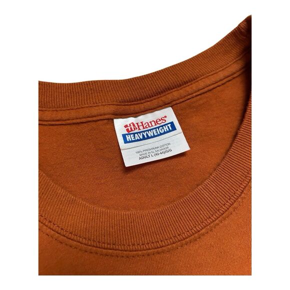 Y2K Texas Longhorns T-Shirt Large Hanes Heavyweight Tag EUC - Picture 2 of 3